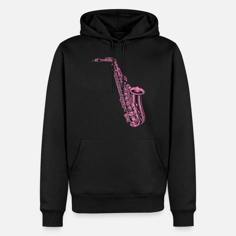 Saxophone Diamants - Sweat à capuche Premium bio Homme - noir