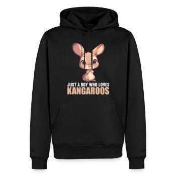 Kangaroos Kangaroo - Men’s Premium Organic Hoodie - black - Front - Nico (187cm)
