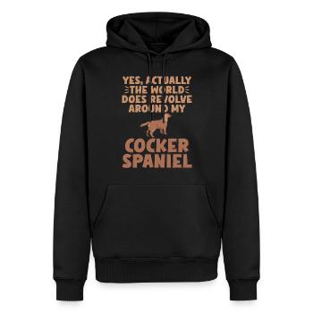 Cocker Spaniel Gifts - Männer Premium Bio Hoodie - Schwarz - Vorne - Nico (187cm)