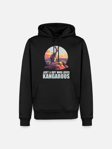 Kangaroos Kangaroo - Men’s Premium Organic Hoodie - black