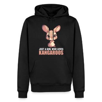 Kangaroos Kangaroo - Men’s Premium Organic Hoodie - black - Front - Nico (187cm)