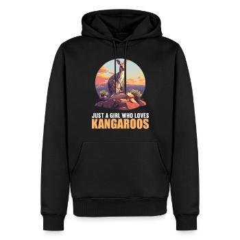 Kangaroos Kangaroo - Men’s Premium Organic Hoodie - black - Front - Nico (187cm)