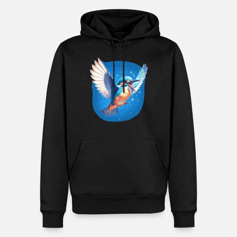 Eisvögel Eisvogel - Männer Premium Bio Hoodie - Schwarz