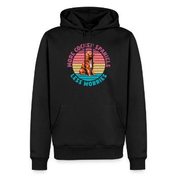Cocker Spaniel Gifts - Männer Premium Bio Hoodie - Schwarz - Vorne - Nico (187cm)