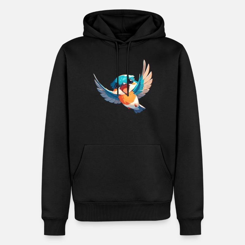 Martin-pêcheur Martin-pêcheur - Sweat à capuche Premium bio Homme - noir