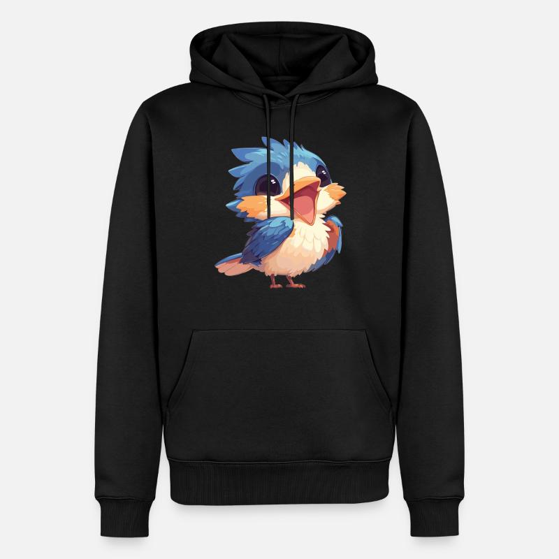 Martin-pêcheur Martin-pêcheur - Sweat à capuche Premium bio Homme - noir