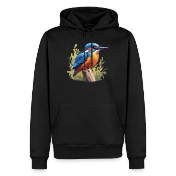 Eisvögel Eisvogel - Männer Premium Bio Hoodie - Schwarz - Vorne - Nico (187cm)