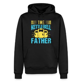 Fitness Fanatics The Kettlebell Father - Männer Premium Bio Hoodie - Schwarz - Vorne - Nico (187cm)
