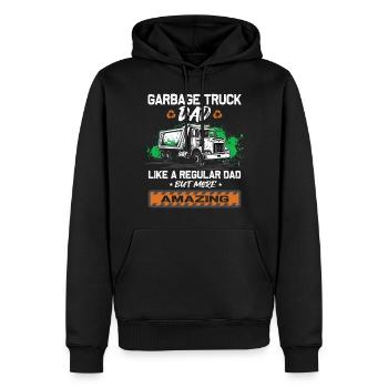 Chauffeur de camion à ordures pour les travailleurs de l’assainissement - Sweat à capuche Premium bio Homme - noir - Devant - Nico (187cm)