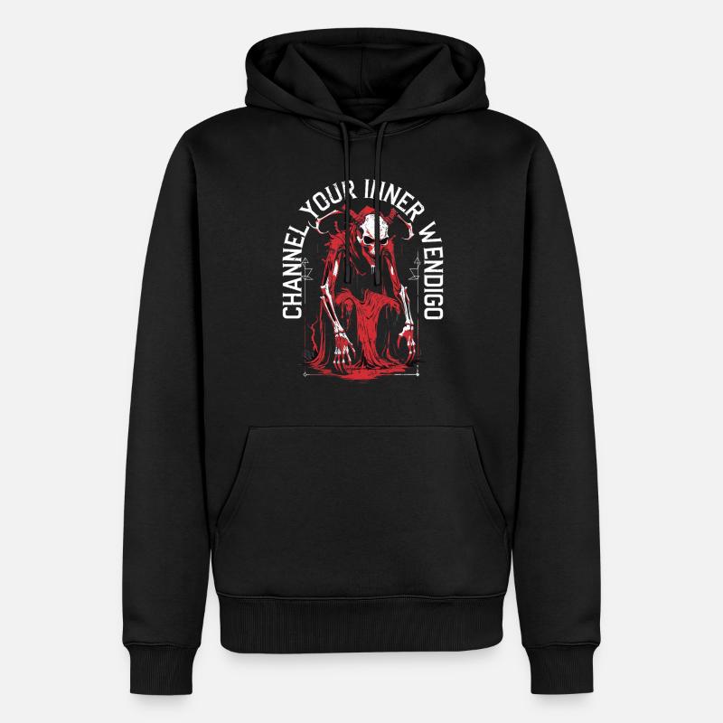Wendigo Kryptide Cryptid - Men’s Premium Organic Hoodie - black