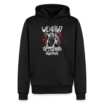 Wendigo Kryptide Cryptid - Männer Premium Bio Hoodie - Schwarz - Vorne - Nico (187cm)