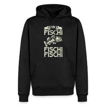 Pêcheur Canne à pêche Drôle Pêcheur Hobby Pêcheur - Sweat à capuche Premium bio Homme - noir - Devant - Nico (187cm)