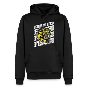 Angler Angelrute Witziges Fischer Hobbyfischer - Männer Premium Bio Hoodie - Schwarz - Vorne - Nico (187cm)