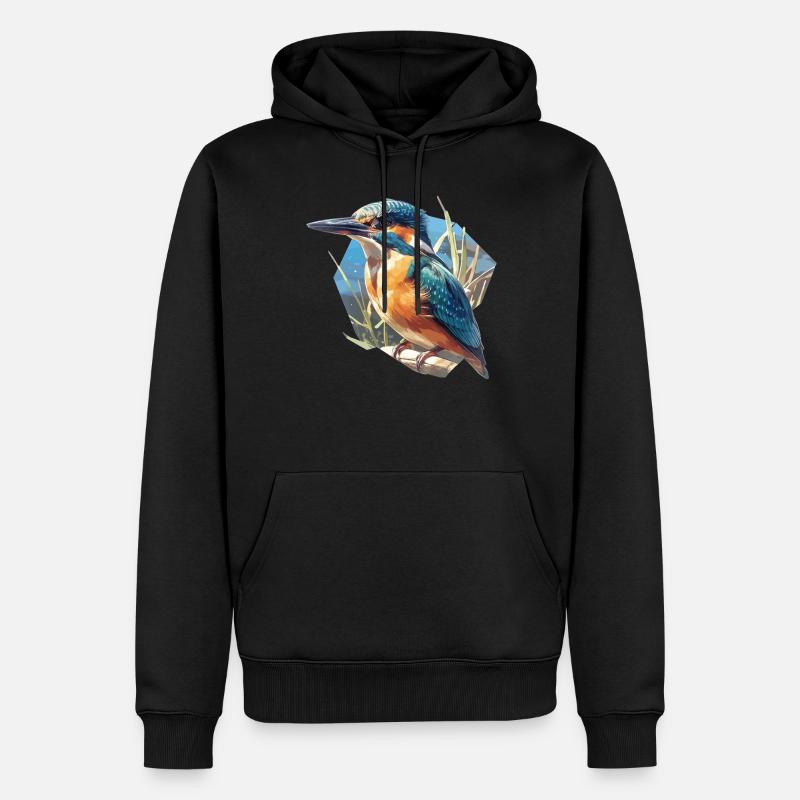 Martin-pêcheur Martin-pêcheur - Sweat à capuche Premium bio Homme - noir