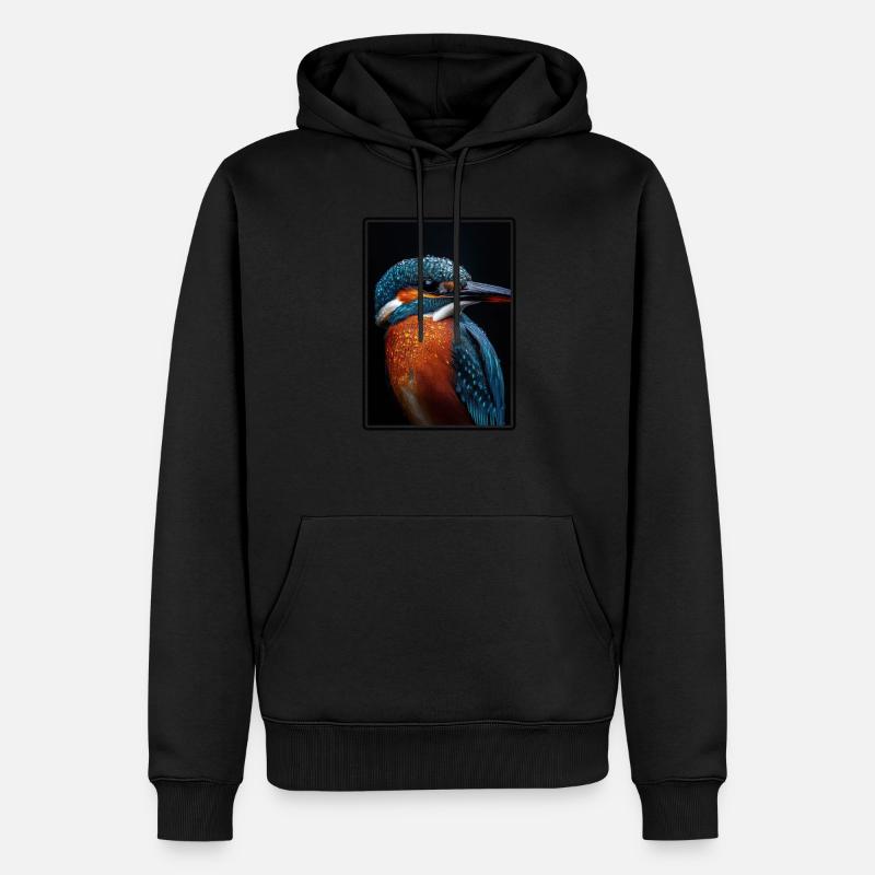 Martin-pêcheur Martin-pêcheur - Sweat à capuche Premium bio Homme - noir