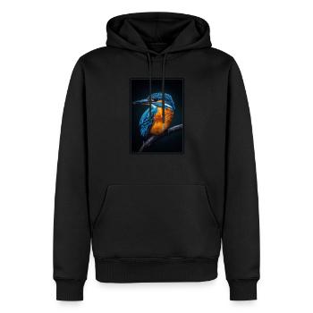 Eisvögel Eisvogel - Männer Premium Bio Hoodie - Schwarz - Vorne - Nico (187cm)