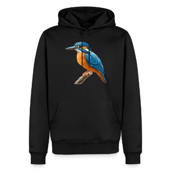 Martin-pêcheur Martin-pêcheur - Sweat à capuche Premium bio Homme - noir - Devant - Nico (187cm)