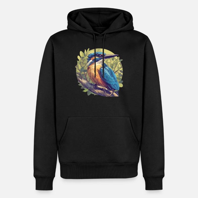 Eisvögel Eisvogel - Männer Premium Bio Hoodie - Schwarz