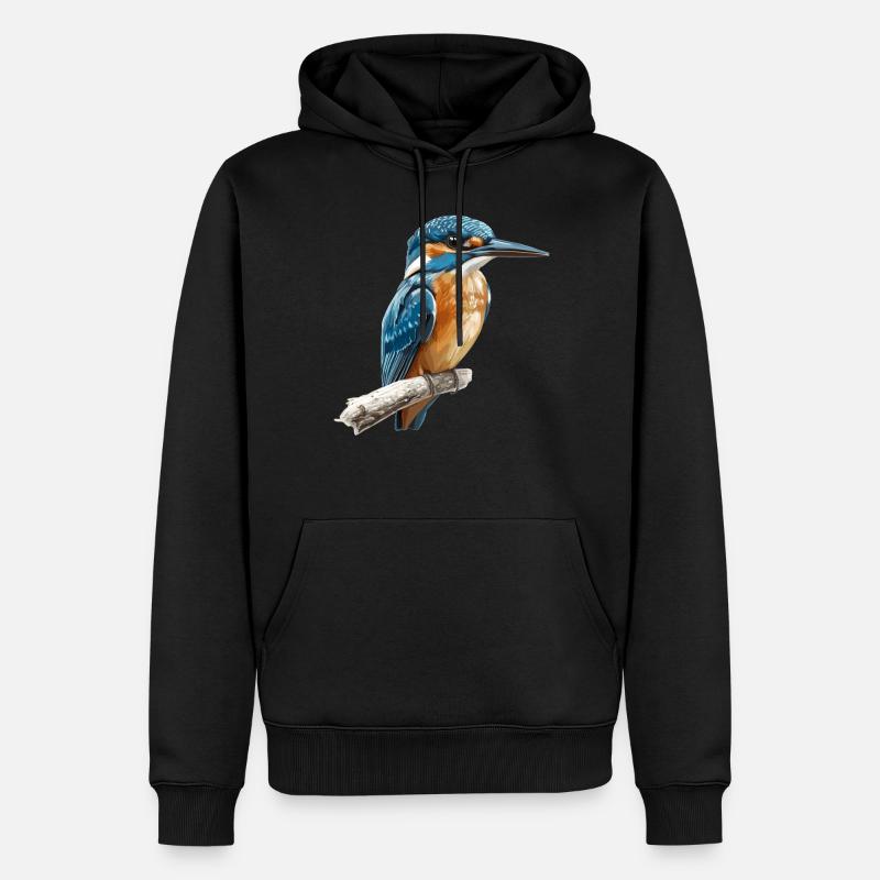 Eisvögel Eisvogel - Männer Premium Bio Hoodie - Schwarz