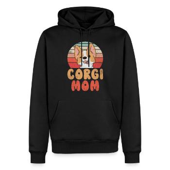Cadeaux de corgi pour les amateurs de corgi - Sweat à capuche Premium bio Homme - noir - Devant - Nico (187cm)