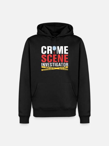 Crime Scene Investigator Funny Forensic Evidence - Men’s Premium Organic Hoodie - black