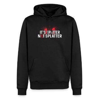 Seine Spritzer spritzen nicht Spritzer Forensischer Tatort - Männer Premium Bio Hoodie - Schwarz - Vorne - Nico (187cm)