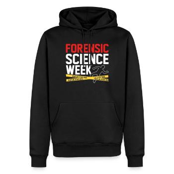 Science médico-légale Criminologie Médico-légale amusante - Sweat à capuche Premium bio Homme - noir - Devant - Nico (187cm)