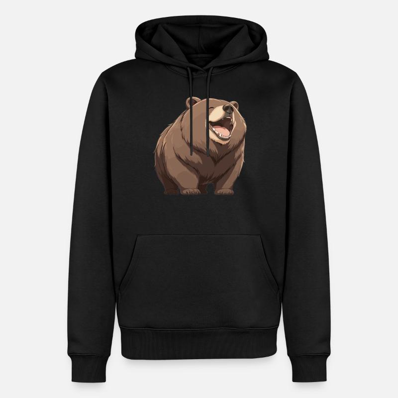 Ours Kodiak Ours Kodiak - Sweat à capuche Premium bio Homme - noir