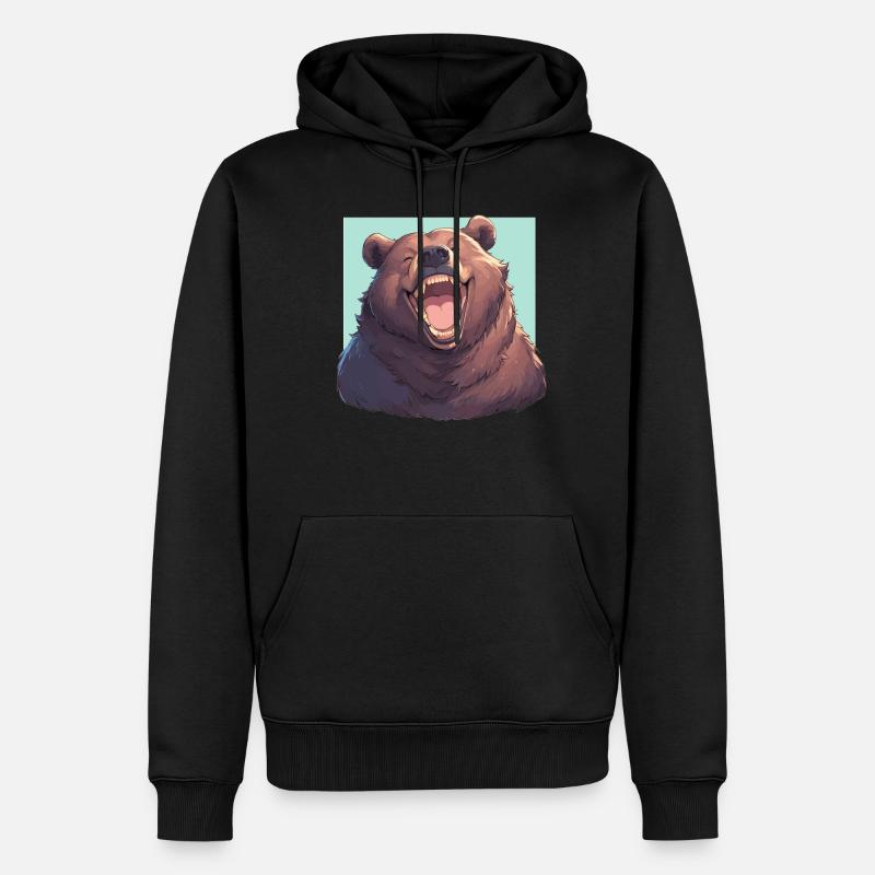 Ours Kodiak Ours Kodiak - Sweat à capuche Premium bio Homme - noir