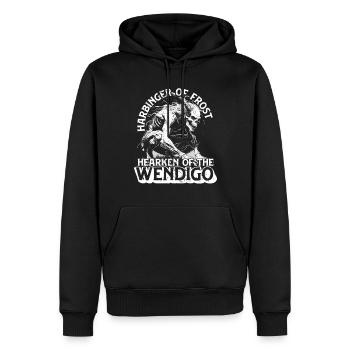 Wendigo Kryptide Cryptid - Männer Premium Bio Hoodie - Schwarz - Vorne - Nico (187cm)