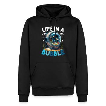 Aquarium aquatique - Sweat à capuche Premium bio Homme - noir - Devant - Nico (187cm)