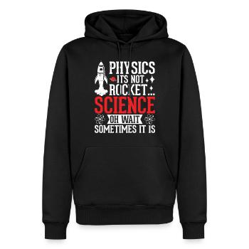 La physique n’est pas sorcier Médecin drôle - Sweat à capuche Premium bio Homme - noir - Devant - Nico (187cm)