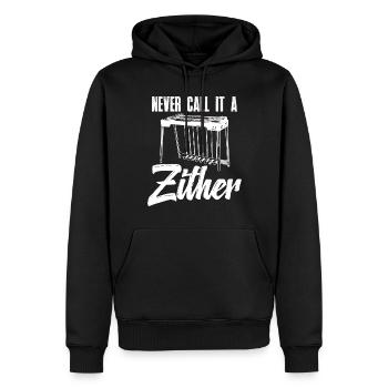 Ne l’appelez jamais une cithare - Sweat à capuche Premium bio Homme - noir - Devant - Nico (187cm)