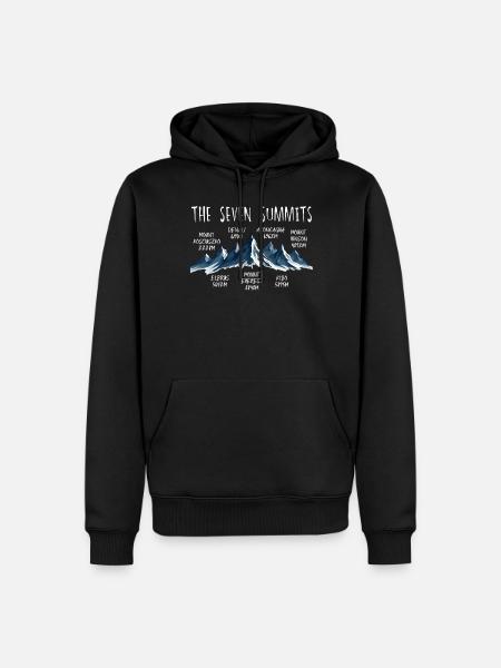 Seven Summits Kosciuszko - Men’s Premium Organic Hoodie - black