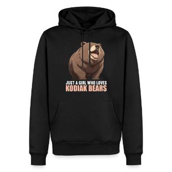 Ours Kodiak Ours Kodiak - Sweat à capuche Premium bio Homme - noir - Devant - Nico (187cm)