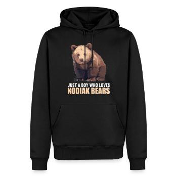 Ours Kodiak Ours Kodiak - Sweat à capuche Premium bio Homme - noir - Devant - Nico (187cm)