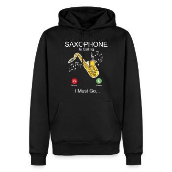 Saxophone Phone Display Saxophone - Männer Premium Bio Hoodie - Schwarz - Vorne - Nico (187cm)