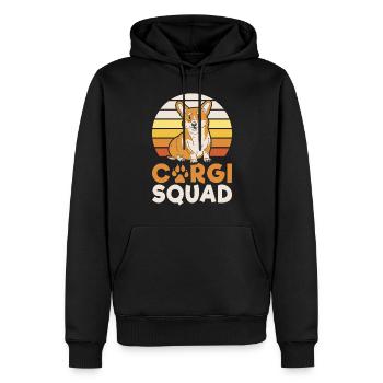 Cadeaux de corgi pour les amateurs de corgi - Sweat à capuche Premium bio Homme - noir - Devant - Nico (187cm)