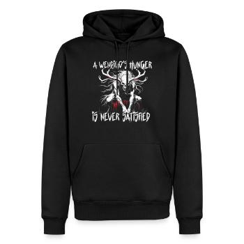 Wendigo Kryptide Cryptid - Männer Premium Bio Hoodie - Schwarz - Vorne - Nico (187cm)