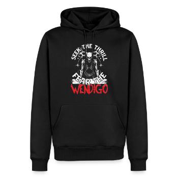 Wendigo Kryptide Cryptid - Männer Premium Bio Hoodie - Schwarz - Vorne - Nico (187cm)