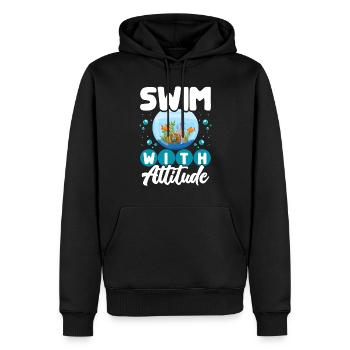 Aquarium aquatique - Sweat à capuche Premium bio Homme - noir - Devant - Nico (187cm)