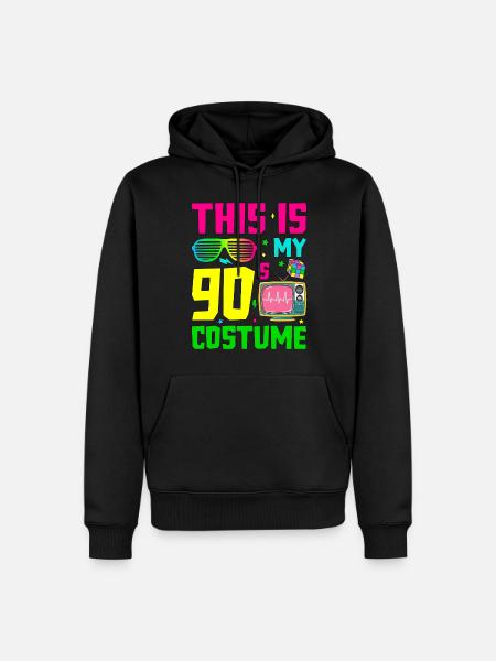 This Is My 90s Costume - Männer Premium Bio Hoodie - Schwarz