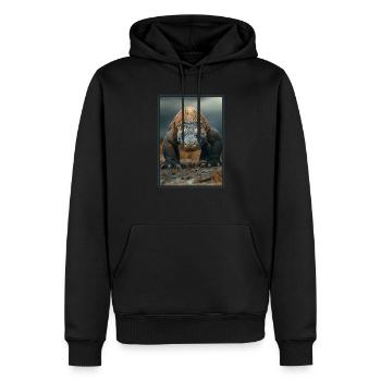 Komodowarane Komodowaran - Männer Premium Bio Hoodie - Schwarz - Vorne - Nico (187cm)