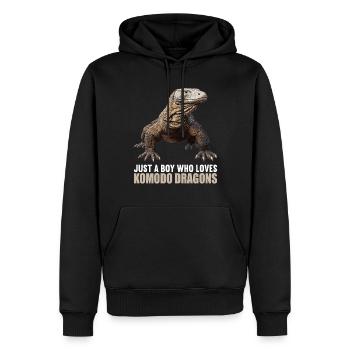 Komodowarane Komodowaran - Männer Premium Bio Hoodie - Schwarz - Vorne - Nico (187cm)