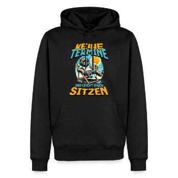 Pas de rendez-vous et facile d’asseoir un raton laveur - Sweat à capuche Premium bio Homme - noir - Devant - Nico (187cm)