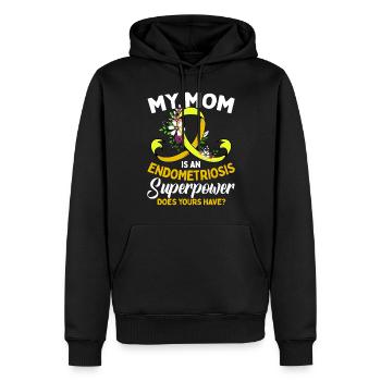 Endometriose-Bewusstsein Lustige Mutter Gelbes Band - Männer Premium Bio Hoodie - Schwarz - Vorne - Nico (187cm)