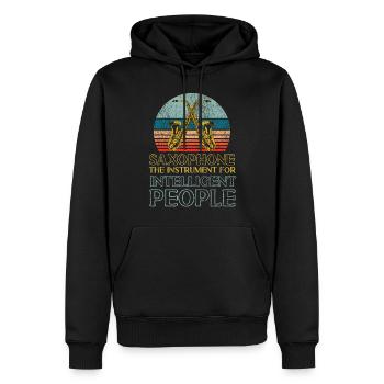 Saxophone Saxophone The Instrument - Männer Premium Bio Hoodie - Schwarz - Vorne - Nico (187cm)