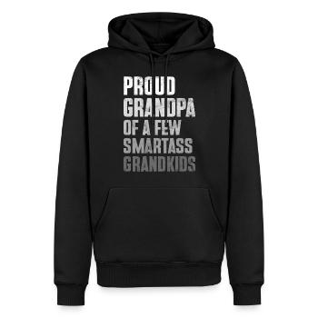 Grand-père Grand-père Pops Grand-parent - Sweat à capuche Premium bio Homme - noir - Devant - Nico (187cm)