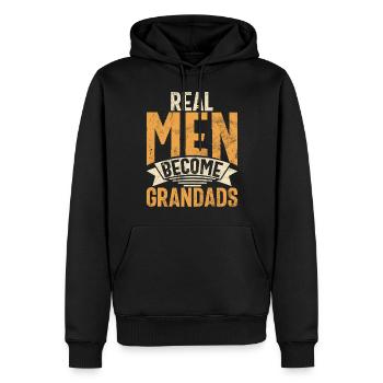 Grand-père Grand-père Pops Grand-parent - Sweat à capuche Premium bio Homme - noir - Devant - Nico (187cm)