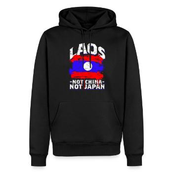 Laos Not China Not Japan Laotische Wurzel - Männer Premium Bio Hoodie - Schwarz - Vorne - Nico (187cm)